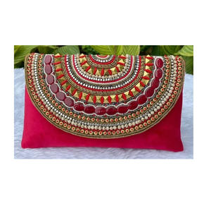 Bolso de mano de lujo personalizado hecho a mano de La India para mujer, bolso de mensajero bohemio para mujer, bolso de mano de noche para mujer - Product Image 3