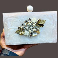 Pochette de soirée de luxe en cuir véritable, style bohème, ornée de strass, faite à la main, avec fermeture ouverte et lanières, pour l'été