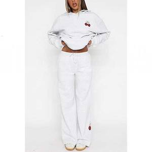 ชุดวอร์ม2ชิ้นสำหรับทุกเพศชุดวิ่งมีฮู้ด GSM รุ่น380 100% คอตตอนใส่สบายแห้งเร็วสำหรับฤดูใบไม้ร่วง - Product Image 5