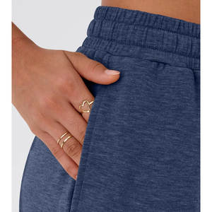 100% Cotton Martial Fleece Waist Mid Breathable Solid Color Street Style <b>Baggy</b> Sweatpants <b>For</b> <b>Women's</b> Outdoor Jogging <b>Trouser</b> - Product Image 3