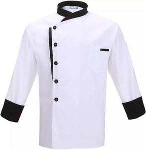 Veste de chef en tissu sergé de haute qualité, couleur blanche, en polycoton, pour hôtel/restaurant - Product Image 5