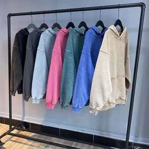 Sudadera con Capucha Extra Grande de Felpa Francesa Gruesa, Bordada, de Invierno, Corte Regular, Algodón Grueso, Unisex - Product Image 6