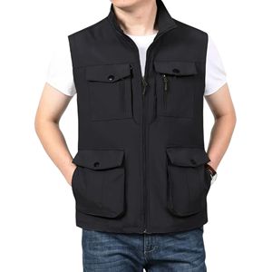 เสื้อกั๊กผ้าไนลอนโพลีเอสเตอร์ระบายอากาศได้ดีน้ำหนักเบาสำหรับผู้ชายแจ็คเก็ตกีฬากลางแจ้ง100% ฤดูใบไม้ร่วงสำหรับเดินป่าตั้งแคมป์สวมใส่หนัก - Product Image 1