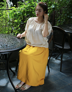 Chic High - Waist Pocket <b>Skirt</b> for <b>Women</b> - Elegant Casual Spring/Summer Style - Product Image 3