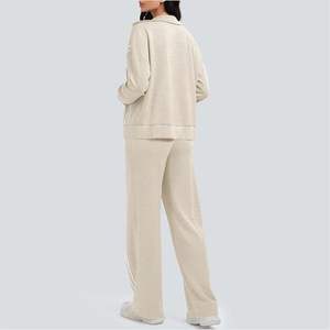 Custom Logo Printed Velvet Jogging Tracksuit Women Two Piece Sets <b>Velour</b> Jacket and <b>Jogger</b> Pants Plus Size - Product Image 5