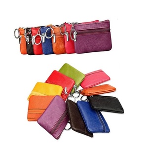 Best Selling Unisex Mini Zipper Coin Purse Fashionable Genuine Leather <b>Storage</b> <b>Bag</b> for Cards and Coins for Travel - Product Image 1