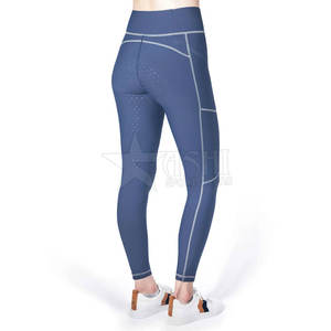 Pantalones de equitación ecológicos para mujer personalizados de alta calidad, pantalones ecuestres femeninos más vendidos, mallas, ropa - Product Image 3