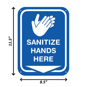 สติกเกอร์พีวีซีติดผนังเพื่อความปลอดภัยป้องกันการซีดจางป้ายบ้านสำนักงานสีฟ้าฆ่าเชื้อที่มือ8.5x11.5 - Product Image 2