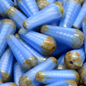 Czech Fire Polished Faceted Pear Teardrop Crystal Glass <b>Beads</b> Moonlight Marble Terracotta Luster for Jewelry Making <b>Loose</b> <b>Beads</b> - Product Image 4