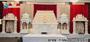 Grand Mariage Tamilien Kanyadanam Mandap Configuration de Mariage Indien du Sud Manavarai Mandapam Mariage Traditionnel Manavarai Mandap USA - Product Image 5