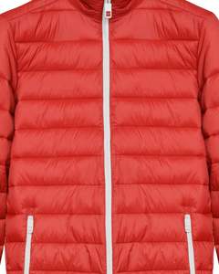 Veste matelassée légère pour homme en rouge avec fermeture éclair sur le devant, veste d'hiver décontractée et chaude pour l'extérieur et le quotidien - Product Image 6