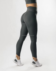 Mallas de entrenamiento de alta calidad para Yoga y Fitness, mallas de cintura alta para mujer, mallas de poliéster de LICRA de Color sólido para mujer - Product Image 6