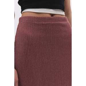 Falda Casual de Satén con Algodón Texturizado y Spandex, Cintura Imperio Natural, Estampado Maxi con Logotipo, Ideal para Fiestas, Verano, No Tejida - Product Image 3