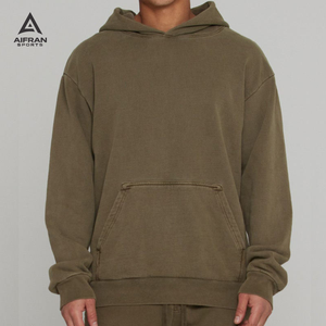 Sweat à capuche en silicone 3D AIFRAN pour homme, streetwear de luxe, lourd, surdimensionné, imprimé haute densité, polaire, vêtements de sport personnalisés - Product Image 5