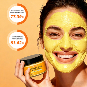 Mascarilla de Arcilla de Cúrcuma Dorada con Logotipo de Marca Privada Personalizada, Limpieza Profunda de Poros, Blanqueamiento, Eliminación de Acné, Iluminación de la Piel - Product Image 1