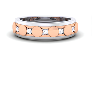 Bague en véritable diamant naturel en or massif 18 carats certifié IGI Bijoux minimalistes pour femmes et filles - Product Image 1