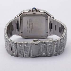 นาฬิกาเพชรหรูหราทำด้วยมือสไตล์ฮิปฮอป, ใหม่ทันสมัยหรูหราทำมือหมุนกระจกเคลื่อนไหวอัตโนมัติหน้าต่างอะนาล็อกสไตล์ฮิปฮอป - Product Image 2