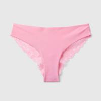 Braguitas de Bikini de Nylon Tejido para Mujer, Cintura Media, Antibacterianas, Color Sólido, Alta Elasticidad, Transpirables y Cómodas, OEM