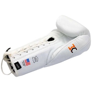 Hot Selling Custom Made Professional Kick Boxing Muay Thai Leather Training <b>Gloves</b> Full Finger Non-Slip <b>Moisture</b> Wicking Lace-Up - Product Image 3