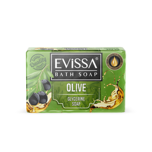 Jabón de baño de glicerina de oliva de 150 g, jabón corporal hidratante de aceite de oliva natural de primera calidad, embalaje estándar para exportación a granel EVISSA - Product Image 1