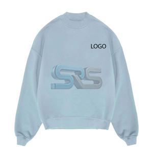 เสื้อสเวตเตอร์คอลูกเรือผ้าคอตตอนผสมแฟชั่นแบบธรรมดาเสื้อสวมหัวแบบลำลองพิมพ์โลโก้ได้ตามต้องการ - Product Image 6