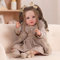 Poupées Reborn Babeside Smiling Dara, 20 pouces, fille, membres en vinyle, corps en tissu souple