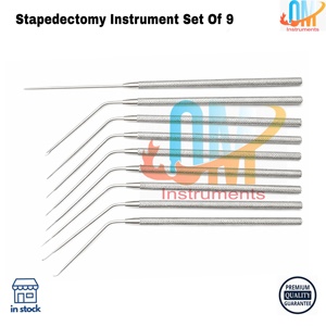 Kit chirurgical ORL et otologie en acier inoxydable de qualité médicale supérieure pour stéphatoctomie, 9 pièces, pour la chirurgie de l'oreille moyenne - Product Image 5