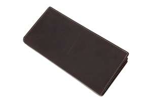 Handmade Cowhide Vintage Short <b>Men</b> <b>Wallet</b> with Zipper Closure Embroidery & Letter Design - Product Image 3