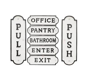 Rustic Cast Iron Wall <b>Door</b> <b>Sign</b> Plaque Vintage Cast Iron Engraved Plaques <b>For</b> Walls and <b>doors</b> - Product Image 6