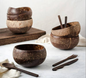 Meilleure vente bol en coquille de noix de coco naturel petit bol en coquille de noix de coco/Vietnam pour bougie exportation biologique écologique par Eco2go - Product Image 5