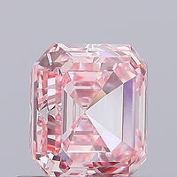Diamant naturel CVD rose intense fantaisie, taille émeraude, 1,02 carat, clarté VS1, certifié IGI, durable