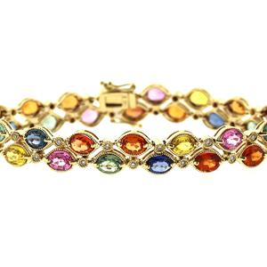 10K 14K 18K couleur et diamants blancs Bracelet laboratoire cultivé 2.5MM 3MM 3.5MM 4MM rond laboratoire cultivé couleur diamant Bracelet de Tennis - Product Image 1