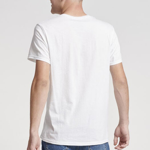 2025 vente en gros 100% coton personnalisé imprimé logo hommes plaine T-Shirt blanc blanc tricoté T-Shirt - Product Image 4