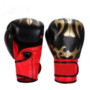 Gants de boxe professionnels en cuir PU de haute qualité Logo personnalisé OEM ODM Service disponible Tailles 8oz 12oz 16oz Punching Kick Boxing - Product Image 4