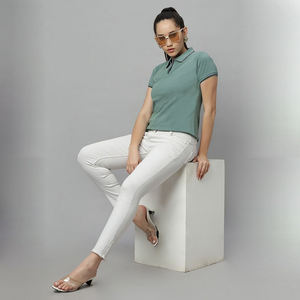 Nardon Apparel verano personalizado venta al por mayor de algodón de alta calidad 100% algodón Slim Fit mujeres Polo camisetas - Product Image 6