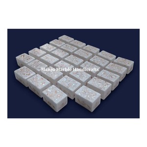 Traditional Modern Design Handmade Marble Inlay <b>Box</b> With MOP Natural Shinning Marble Boxes For Jewelry Gifts Item - Product Image 6
