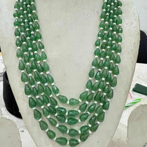 Aventurine Drop Green Stone Beads Categoría de producto elegante - Product Image 1