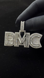 Wholesale Luxury Hip Hop <b>Silver</b> Plated Moissanite Iced Out <b>Pendant</b> Charms with Smooth Shine <b>for</b> <b>Men</b> Gift Purpose Use - Product Image 6