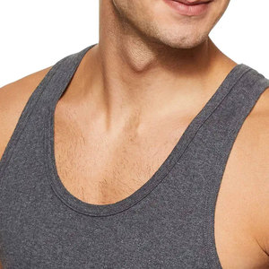 Tanktop de alta calidad personalizado Tank Top hombres Material de algodón de secado rápido transpirable moda gimnasio músculo entrenamiento camisetas sin mangas - Product Image 3