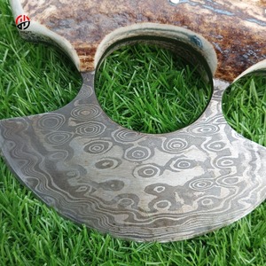 Single Blade Ulu Knife Damascus Steel Mincing Knife Ulu Knife for Sale - Product Image 4