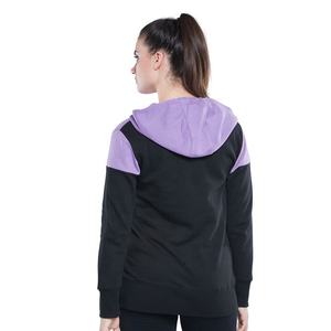 Hoodie d'hiver uni personnalisé pour femme, 100% coton molletonné, color block, veste à capuche oversize avec fermeture éclair, décontracté, imprimé sur mesure - Product Image 2