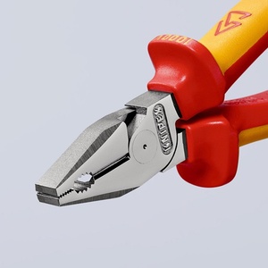 For KNIPEX VDE Certified Heavy-Duty Combination <b>Pliers</b> 200 mm Chrome-Plated Multi-Component Handles - Product Image 6