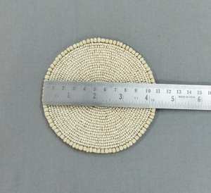 MS HANDICRAFT Handmade <b>Glass</b> Beads <b>Coasters</b>-Classic Design Polyester Backing (4x4 Inch) Church Religious Gifts Portable - Product Image 2