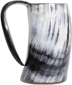 Tasse à corne de Viking faite à la main Chope à bière en corne de buffle naturelle Logo personnalisé OEM Vente en gros de corne à boire pour hommes - Product Image 2