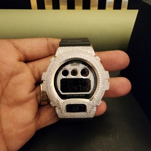 Explore Luxury Diamond Watches Timeless Pieces of Art with Japanese Quartz Movement Half Iced Out And Black <b>Rubber</b> Band - Product Image 4