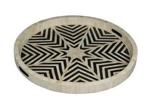 Customized Elegant Dinnerware Serving <b>Tray</b> Handmade Stylish Natural Bone Inlay for Table Decoration and Serving - Product Image 3