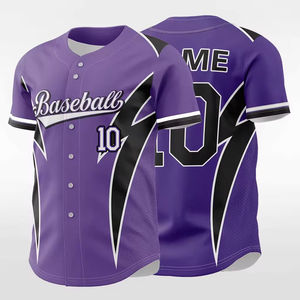 Maillot de baseball et softball au design unique, vêtement de sport d'extérieur, motif uni, 100 % polyester, respirant, séchage rapide, col en V, personnalisable - Product Image 5
