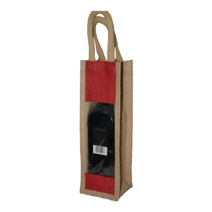Sac 1 bouteille en jute bon marché - Product Image 2