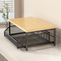 Support de rangement pour cafetière en fer, organisateur de comptoir de bar, étagère coulissante pour station à café, support d'appareil de cuisine avec tiroir