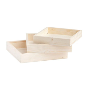 Thành phần của 3 hộp khay gỗ. Kích thước nội bộ: 19x19x3.5/22x22x4/25x25x4.5 - Product Image 1